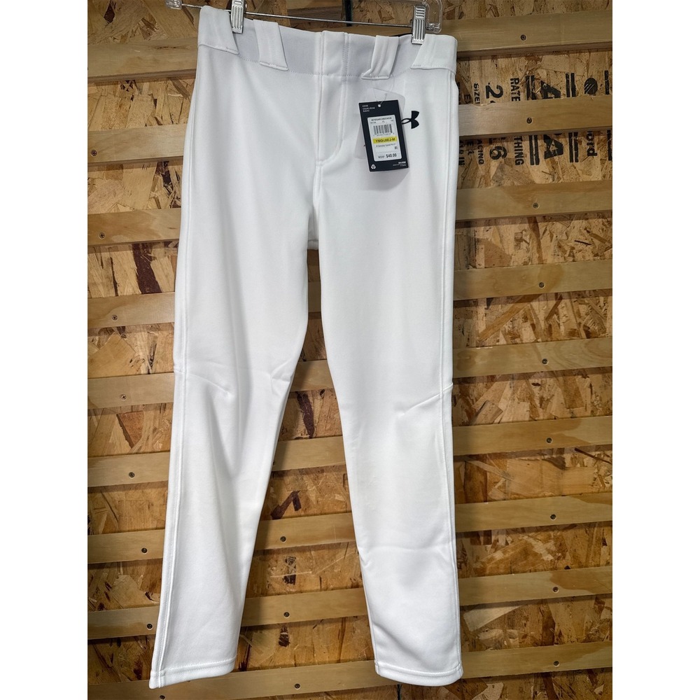 Under Armour Youth Medium Baseball Pants - Gameday Vanish, White, YMD - Picture 2 of 3